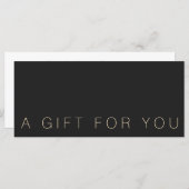 Simple Black  Gift Certificate (Front/Back)