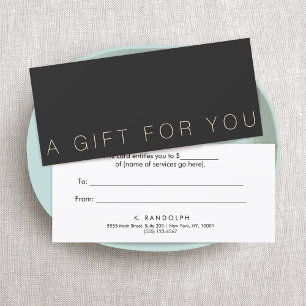 Simple Black Gift Certificate