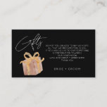 Simple black gift registry honeymoon fund wedding  enclosure card<br><div class="desc">It is a wedding enclosure card.</div>