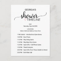 Simple Black Girls Baby Shower Order of Events
