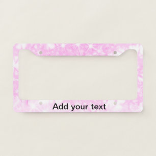 Simple black glitter sparkle stars add your text c license plate frame