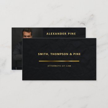 Simple Black Gold Line Professional Photo Business Business Card by PencilOwlStudios at Zazzle