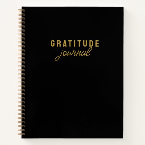 Simple Black Gratitude Journal
