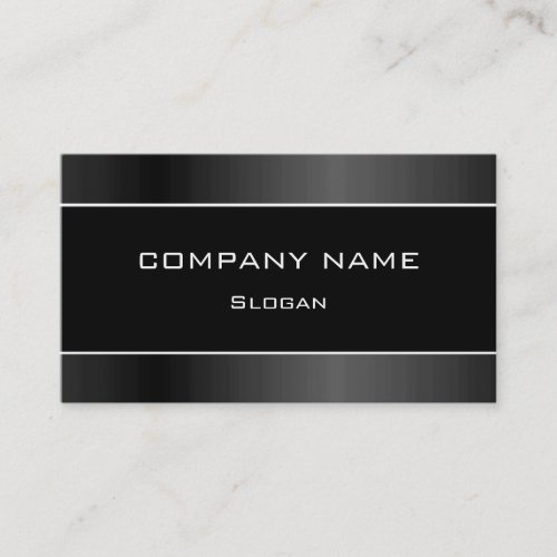 Simple Black &amp; Gray Business Card
