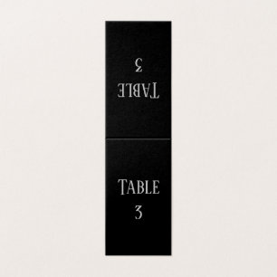 Simple Black & Gray Design - Table Number
