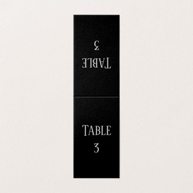 Simple Black & Gray Design - Table Number (Outside Unfolded)