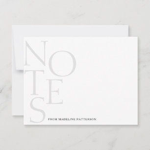 Simple Black Gray Notes From Note Card