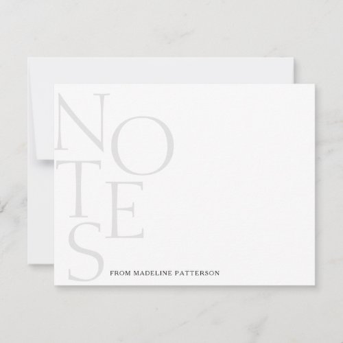 Simple Black Gray  Notes From Note Card
