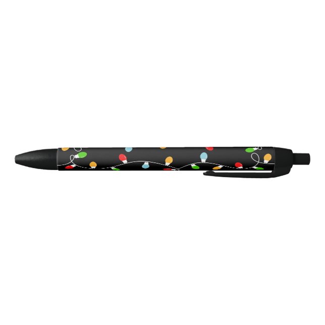 Simple Black Green Red Christmas Lights Pen (Bottom)