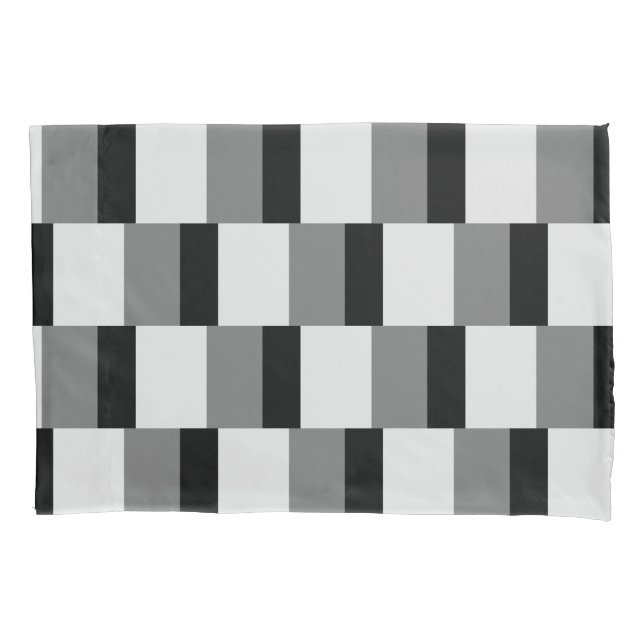 Simple Black & Grey Pattern Pillow Case (Front)