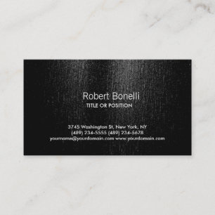 Simple Black Grey Plain Business Card