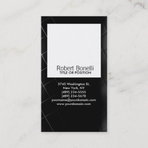 Simple Black Grey White Plain Modern Business Card