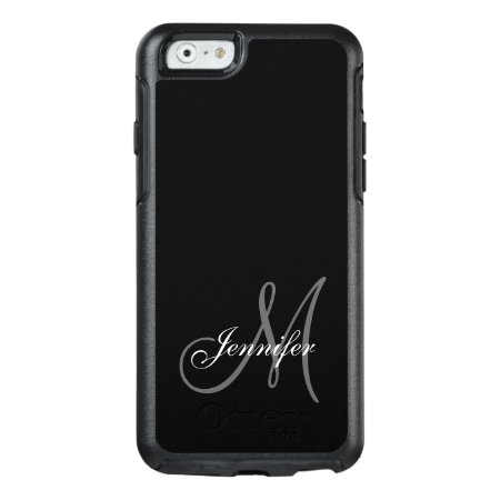 Simple Black, Grey, Your Monogram, Your Name Otterbox Iphone 6/6s Case