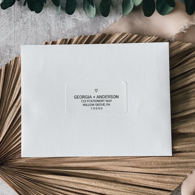 Simple Black Heart Wedding Label (Creator Uploaded)