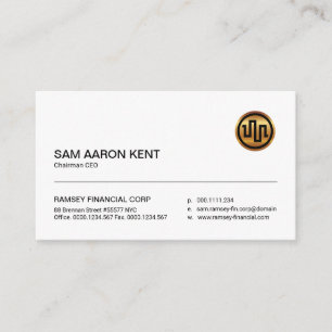 Simple Black Line Minimalist White Professional Business Card