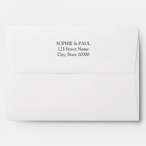 Simple Black Lined Return Address Envelope