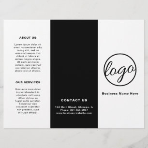 Simple Black Logo Modern Business Trifold Brochure