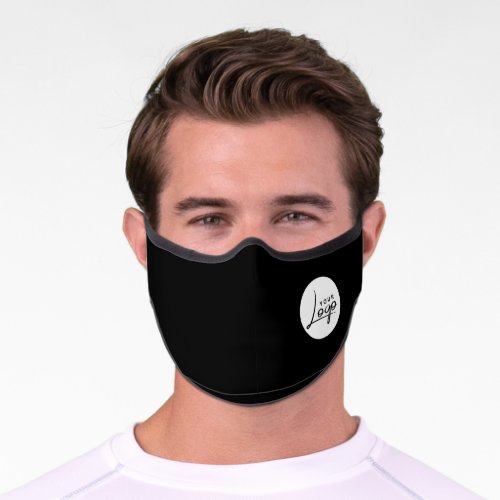Simple Black Logo Premium Face Mask