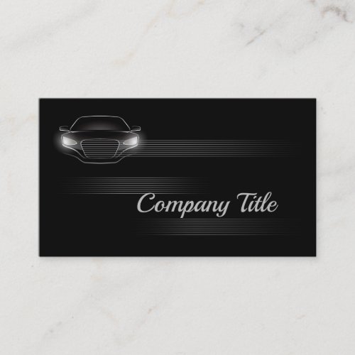 Simple Black Luxury Car Company Business Card