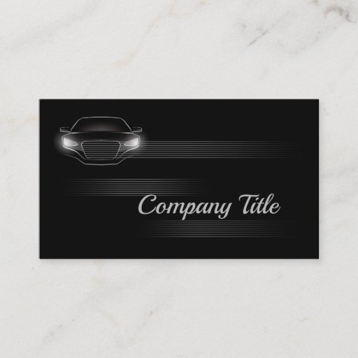 Customizable Simple Black Luxury Car Company Business Card
