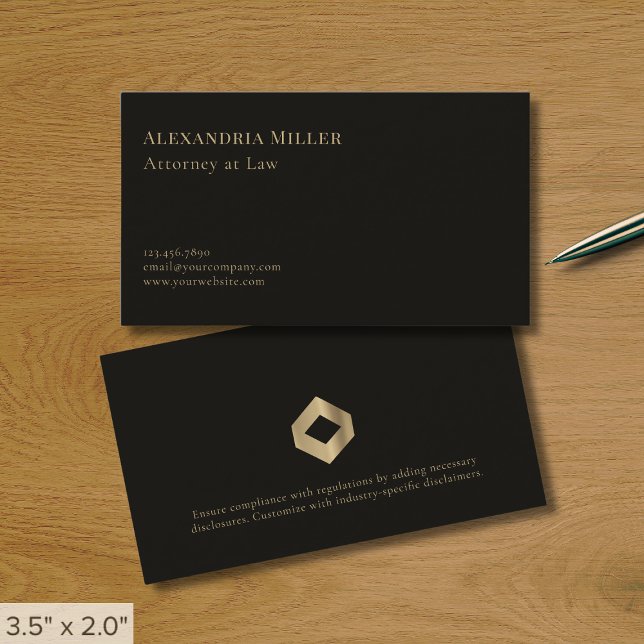 Simple Black Luxury Logo Business Card (Creator Uploaded)