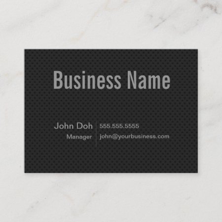 Simple Black Metal Business Card