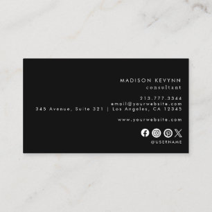  Simple Black Minimalist  Business Card