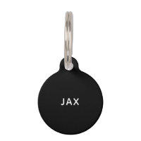 Simple black minimalist custom name dog