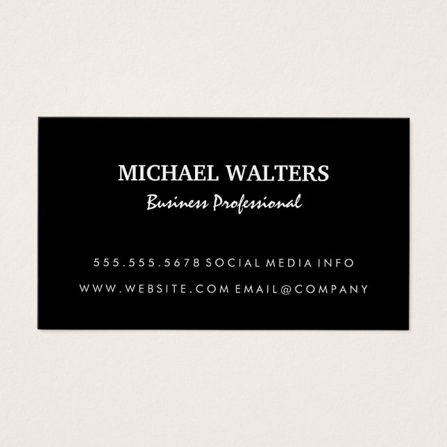 Simple Black | Modern (Front)