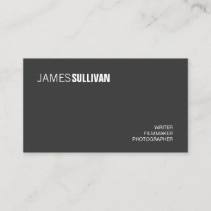 Simple Black Modern Creative Professional Business Card