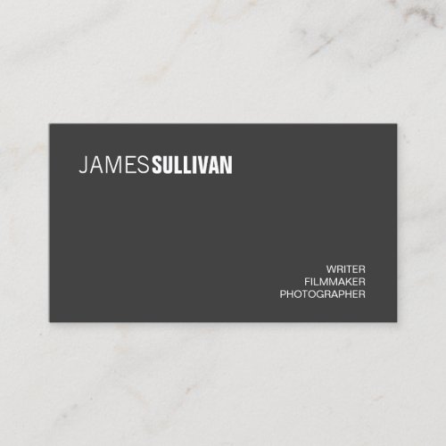 Simple Black Modern Entrepreneur Hip Minimalist Business Cards