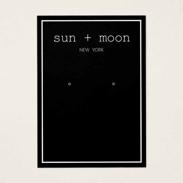 Simple Black Modern Earring Jewelry Display (Front)