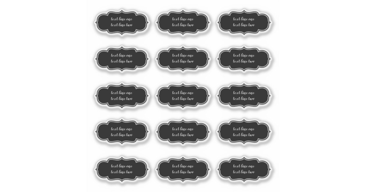 Simple Black Modern Kitchen Labels | Zazzle