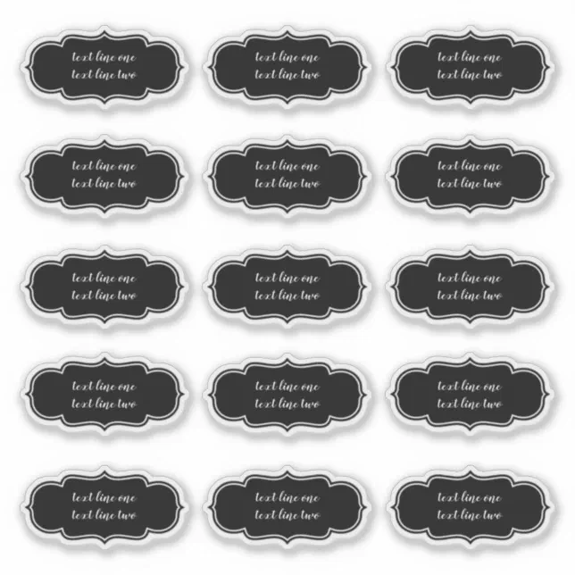 Simple Black Modern Kitchen Labels | Zazzle