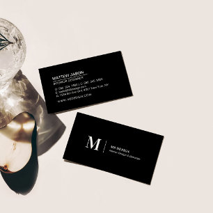 Simple Black Modern Minimalist Business Cards