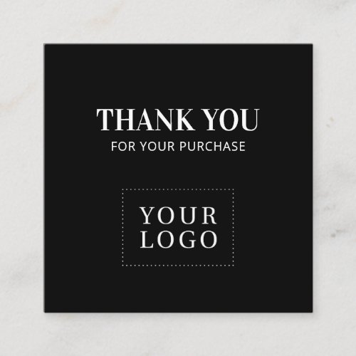 Simple Black Modern Thank you Business Cards
