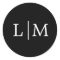 Simple Black Monogram Elegant Wedding