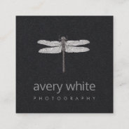 Simple Black Nature Professional Photographer Square Business Card at Zazzle