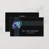 Simple Black Neurologist Xray Head Business Card (Front/Back)