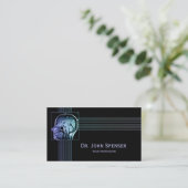 Simple Black Neurologist Xray Head Business Card (Standing Front)
