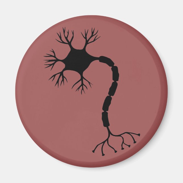 Simple Black Neuron Design Magnet (Front)