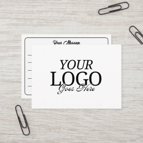 Simple Black On White Logo With Lines Business Card