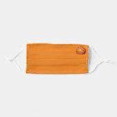 Simple black Orange Basketball  covid19 Adult Cloth Face Mask (Front, Folded)