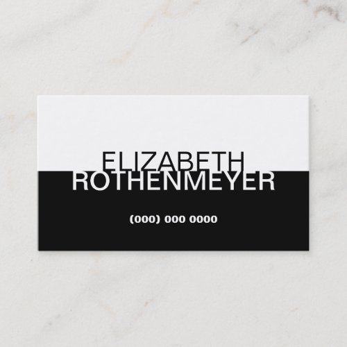 Simple Black Panel Business Card