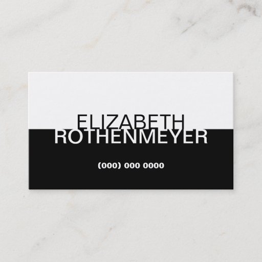 Customizable Simple Black Panel Business Card