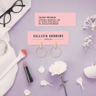 Simple Black Pink Earring Display Card