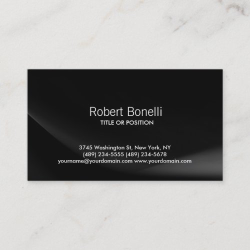 Simple Black Plain Modern Business Card