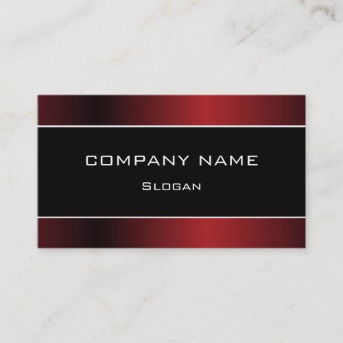 Simple Black &amp; Red Business Card