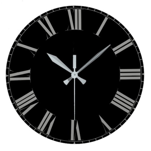 Simple black roman numerals large clock Simple black roman numerals large clock
