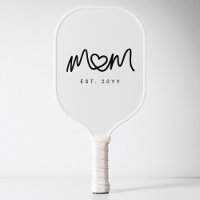Simple Black Script Heart New Mom Established Est